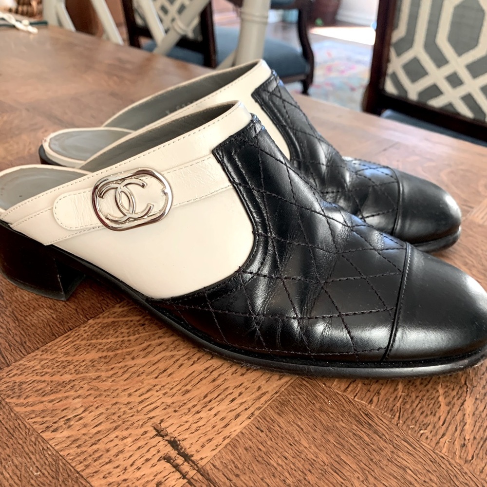 Chanel Mules/Clogs - lightly worn.  Slight scuff on one toe. Retail over $1400